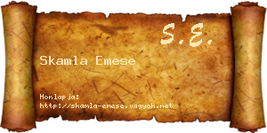 Skamla Emese névjegykártya