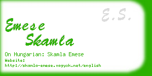 emese skamla business card